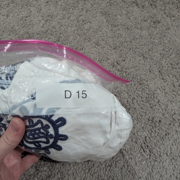 Boden White Linen Dress with Navy Embroidery - Picture 15 of 15